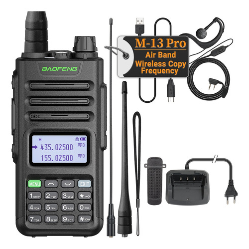 Walkie Talkie Baofeng M-13 Pro Air Band Ham Radio Type C Am