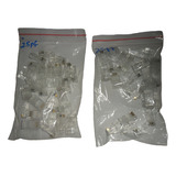 Conector Rj 45 Dourado Kit C / 25 Unidades