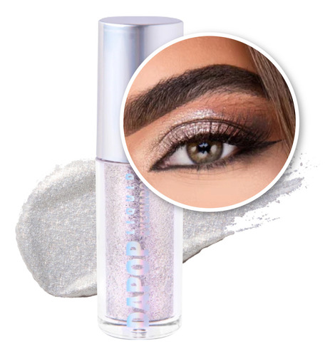 Sombra Líquida Con Glitter Metalizado Eyeshadow Liquid Dapop Sombra 01