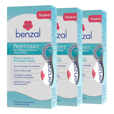 Benzal Gel Hidratante Íntimo Uso Externo Prohydrate 3 Pack | MercadoLibre
