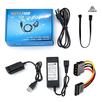 Cable Adaptador Convertidor Usb Sata Ide Disco Duro Cd 2.5 Usb 2.0 A Ide\u002Fsata Triple Uso Easy Drive Cable Usb Línea De Transmisión ,aomu | Meses sin interés