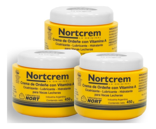  Crema De Ordeñe Vitamina A  Nort  X 3 Uni De 450g (1,35 Kg)