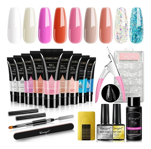 Acrigel Acrílico Polygel Acrilicas De 17 Pzas Para Kit Uñas | MercadoLibre