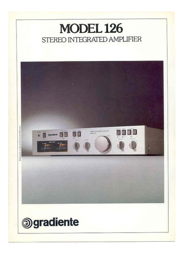Catálogo / Folder: Amplificador Gradiente Model 126 # Novo 