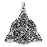 Dije Wicca Grande Nudo Buena Bruja Plata 925 Amulet  (dv239)