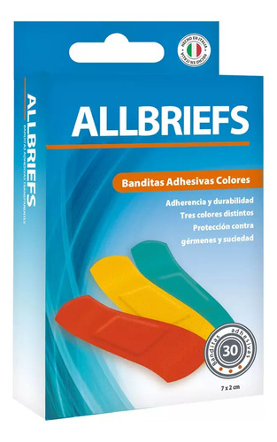 Allbriefs Parches Adhesivos Colores 30 Unidades
