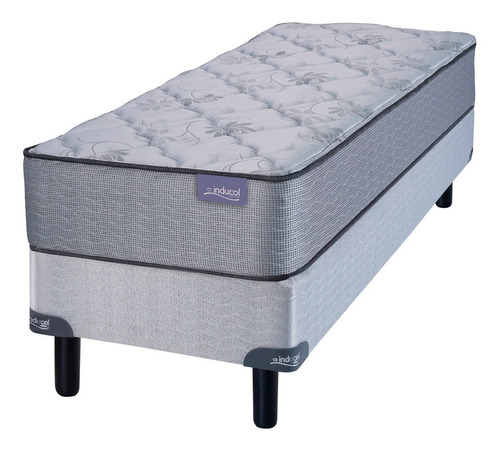 Colchon Sommier Resortes Onix De 100x190 Almohada Inducol