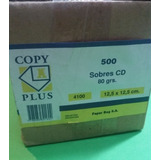 Caja De Sobres P/cd Blanco X500 Unidades Liso Copy Plus