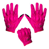 Guantes Icon Pink Con Proteccion Para Motociclista Ciclista