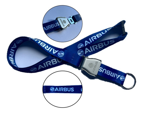 Lanyard Cinta Hebilla Cinturón Seguridad Aviación Airbus