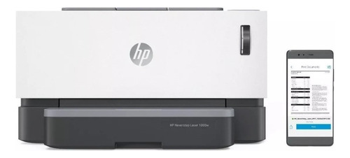 Impresora Sistema Continuo Laser Hp Neverstop 1000w Wifi Bgu Color Blanco/gris