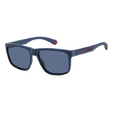 Lentes De Sol Polaroid Unisex Pld 2149/s Azul Diseño Ocean