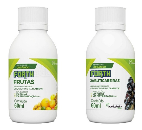 Fertilizante Forth Jabuticabeiras 60 Ml + Forth Frutas 60 Ml