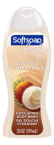 Softsoap Body Wash, Exfoliante De Mantequilla De Coco, Gel C