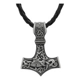 Guoshuang Odin Thors Mjolnir Colgante Collares Vikingos CoLG