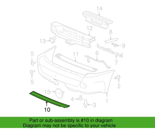 Espaciador Parachoque Trasero Chevrolet Trailblazer 2006 -07 Foto 4