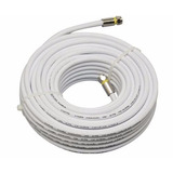 Cabo Rg6 Branco 50m Metros Rg06 Coaxial Antena Tv Pronto