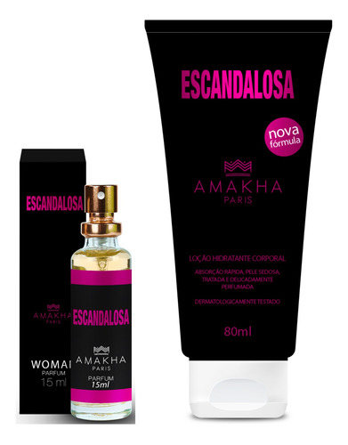 Kit Perfume + Hidratante Top Feminino - Escandalosa - Amakha