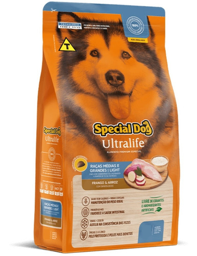Special Dog Ultralife Light Cães Porte Medio Grande 15kg