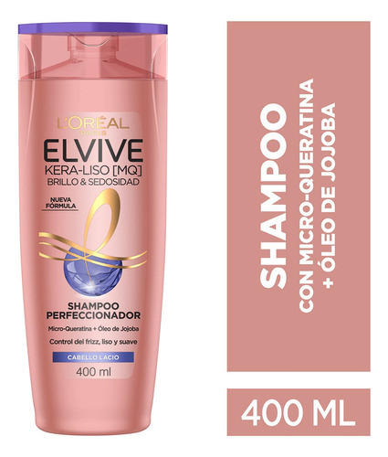 Shampoo Elvive Kera Liso Brillo Y Sedosidad X 400 Elvive