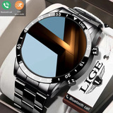 Lige - Reloj Inteligente Para Hombre Bluetooth, Impermeable Color De La Caja Negro Color De La Correa Negro Color Del Bisel Negro