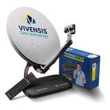 Kit Antena Parabolica Vx10 Com Lnb  E Receptor Digital