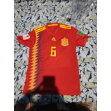 Camiseta Selección De España Titular 2018 Talle L 6 Iniesta 