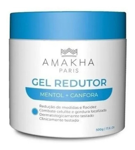 Gel Redutor De Medidas Mentol E Cânfora 500g Amakha Paris Tipo De Embalagem Pote Fragrância Menta