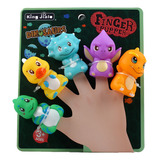 L Soft Rubber Dinosaur Hand Puppet Toy Educational Finger Do