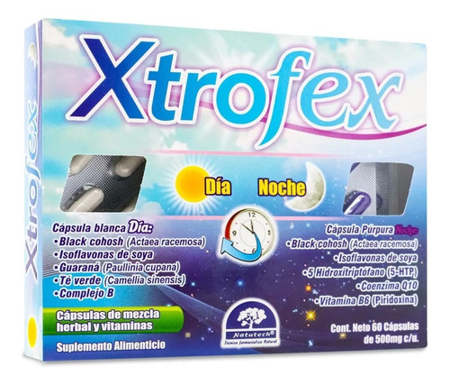 Xtrofex Día Y Noche Caja C/60 Capsulas Menopausia
