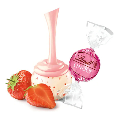 5-pack Trufas Chocolate Blanco Fresas Con Crema Lindt Lindor | MercadoLibre