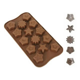 Forma Molde Silicone Bombom Estrelas Chocolate Trufa Pascoa