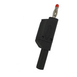 Conector Banana Negro 4mm  Aislado De Seguridad 5 Unidades