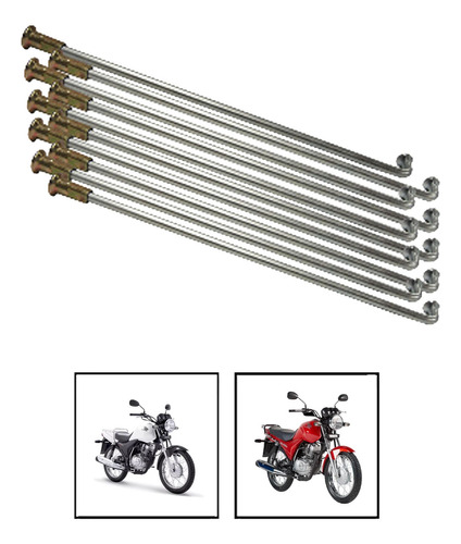 Rayos Con Niple Delantero 16cm.x 4mm 08  Honda Cargo-125 Rmb