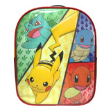 Mochila Pokemon Ruz Infantil Kinder Escolar Infantil Pikachu Diseño De La Tela Amarillo