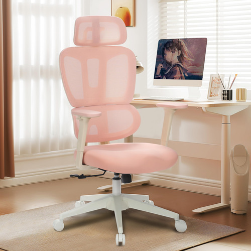 Cocoluxe Silla Ergonomica Rosa, Silla De Juegos, Silla De Of