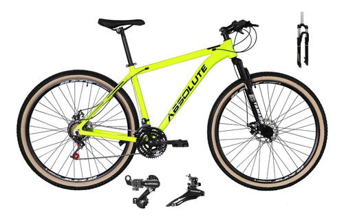 Bicicleta 29 Absolute Nero 4 Shimano 24v Disco Trava Pn Bege