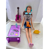 Barbie Muñeca Con Accesorios - Maleta Y Guitarra