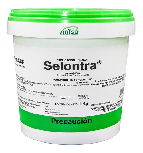 Selontra Basf  Rodenticida Elimia Roedores 1kg Accion Rapida