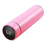 Termo Digital Inteligente Táctil  500 Ml De Acero Inoxidable Color Rosa