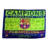 Bandera Firmada F. C Barcelona Campeón Europa 2005-2006