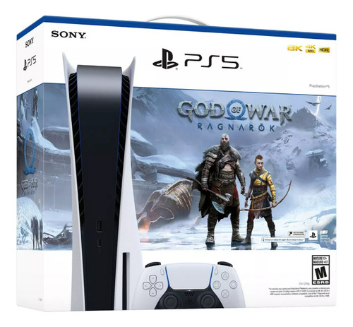 Sony Playstation 5 825gb God Of War Ragnar Bundle  Blanco