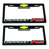  Portaplacas Premium Chevrolet Rs Juego 2 Piezas