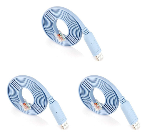 Cable De Serie Usb A Rj45 De 1,8 M, 3 Unidades, Usb A Rs232