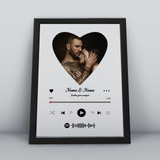Quadro Spotify Personalizado Presente Namorados A4 Musica