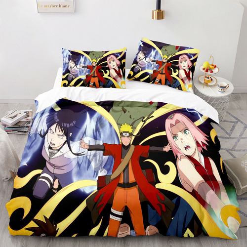 Juego De Ropa De Cama Individual Anime Naruto, Hinata/sakura