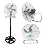 Ventilador De Pie 3 En 1  100 Wt Ventiladores Aspas Metalica