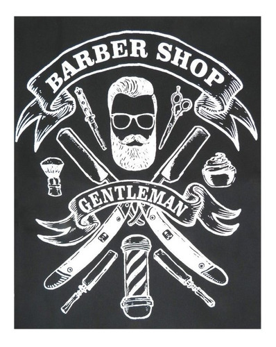 Capa De Corte Silver Barbería Peluquería Art. 533 Gentleman