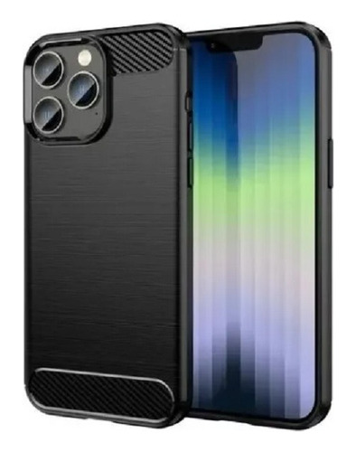 Funda Tpu Carbono Para iPhone 14 Pro Max + Templado 5d