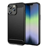 Funda Tpu Carbono Para iPhone 14 Pro Max + Templado 5d